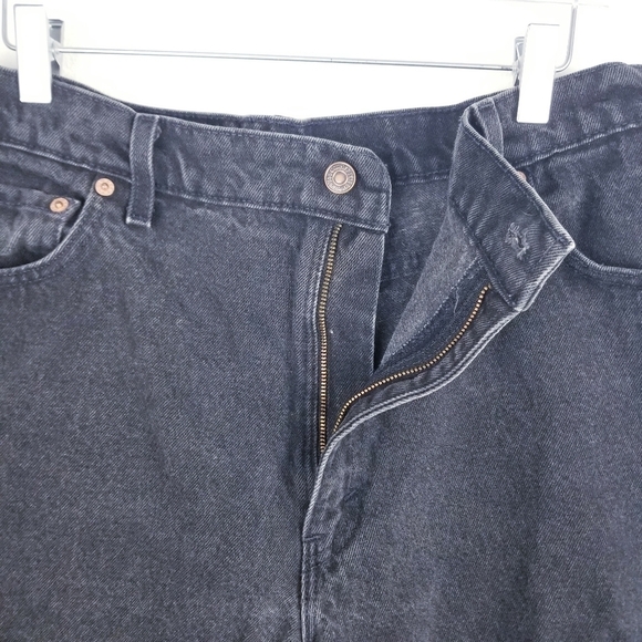 Levi's 551 Vintage Relaxed Fit Tapered Leg Black Jeans Made in USA size 16 Med - Picture 6 of 9